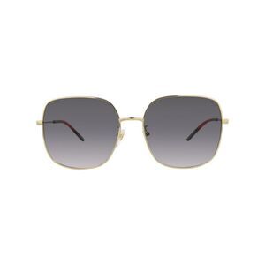Gucci Square-Frame Metal Sunglasses Gold Womens